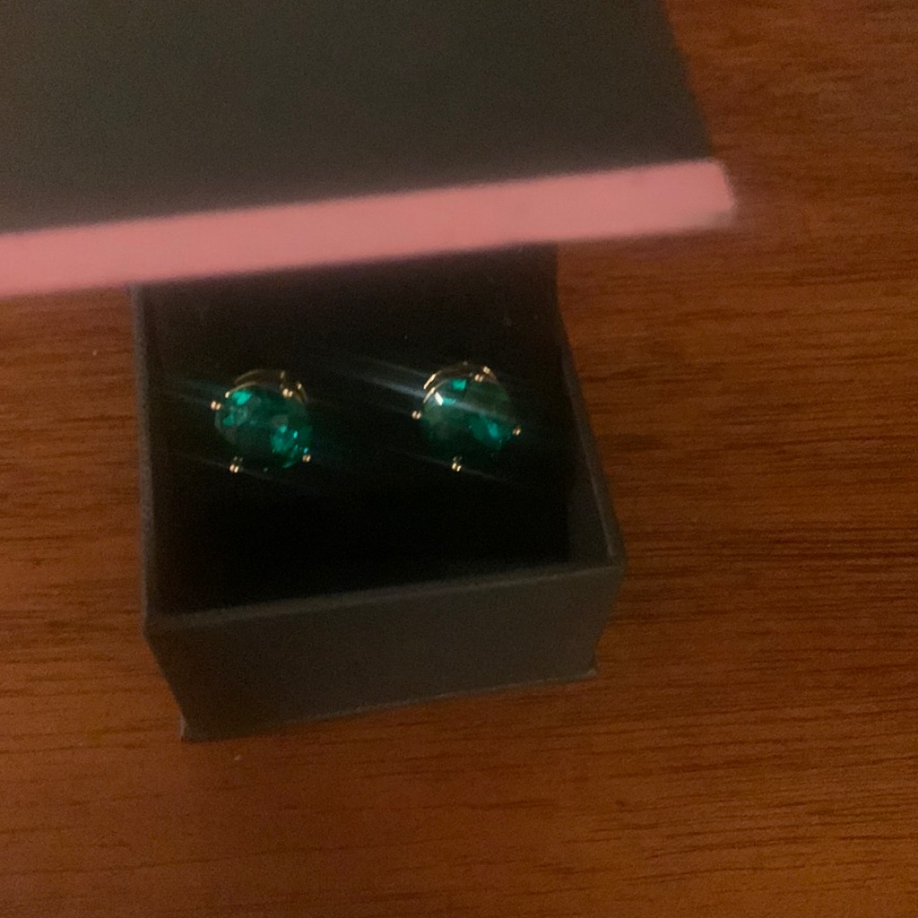 New Mary Kay Zirconias Earrings Emerald Color